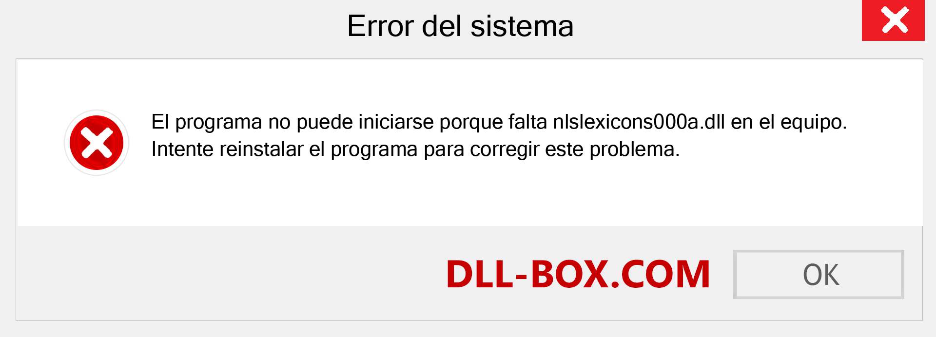 ¿Falta el archivo nlslexicons000a.dll ?. Descargar para Windows 7, 8, 10 - Corregir nlslexicons000a dll Missing Error en Windows, fotos, imágenes