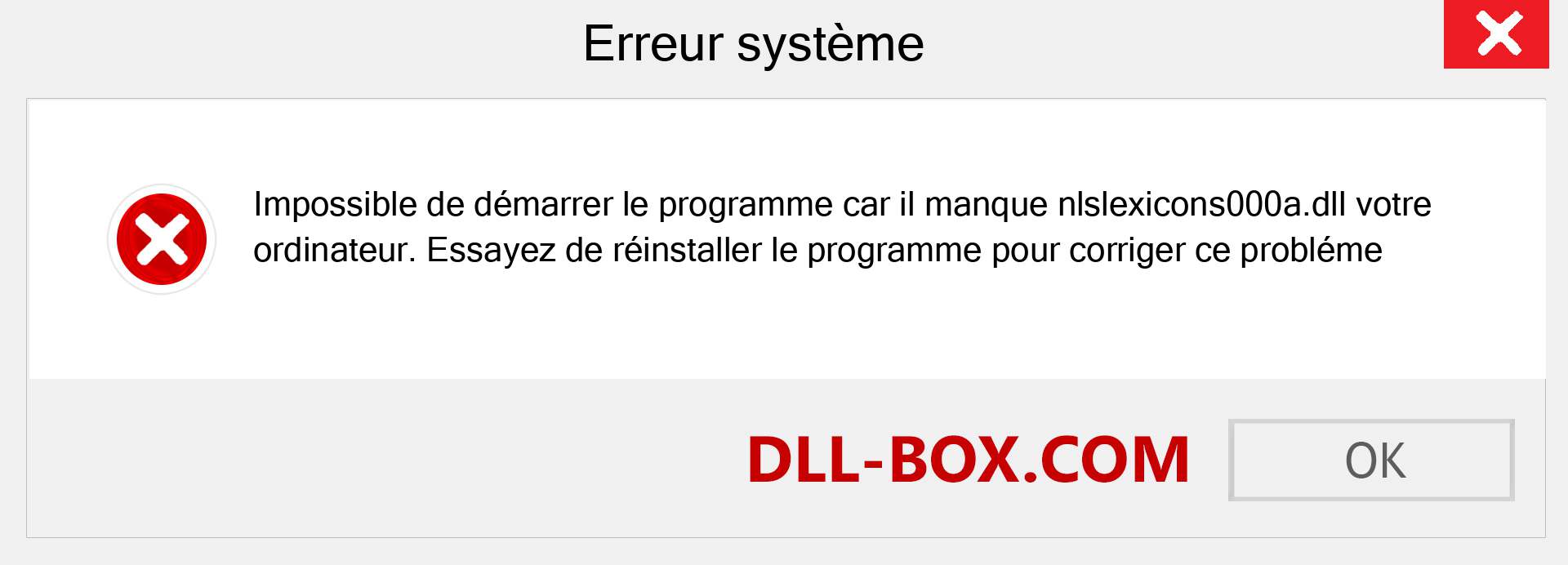 Le fichier nlslexicons000a.dll est manquant ?. Télécharger pour Windows 7, 8, 10 - Correction de l'erreur manquante nlslexicons000a dll sur Windows, photos, images