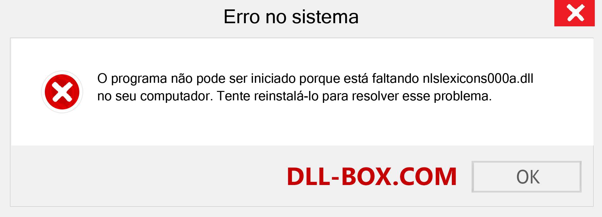 Arquivo nlslexicons000a.dll ausente ?. Download para Windows 7, 8, 10 - Correção de erro ausente nlslexicons000a dll no Windows, fotos, imagens